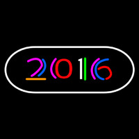 2016 With Border Neon Sign