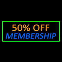 50 Off Membership Neon Sign