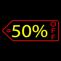 50 Percent Off Neon Sign