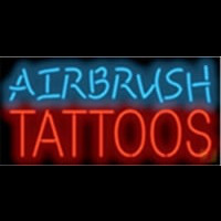 Airbrush Tattoos Neon Sign