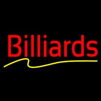 Billiards Yellow Line Neon Sign