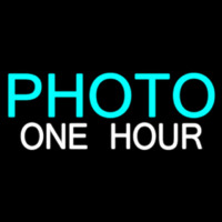 Block Photo One Hour Neon Sign