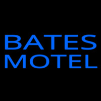 Blue Bates Motel Neon Sign