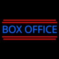 Blue Bo  Office Red Double Lines Neon Sign