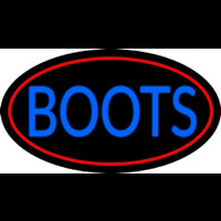 Blue Boots With Red Border Neon Sign