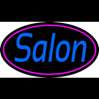 Blue Cursive Salon Neon Sign