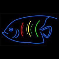 Blue Fish Logo Neon Sign