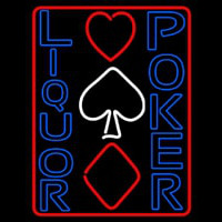 Blue Liquor Poker Neon Sign