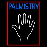 Blue Palmistry Red Border Neon Sign