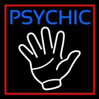 Blue Psychic Red Border Neon Sign