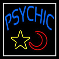 Blue Psychic With Moon And Star Neon Sign