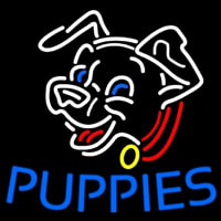 Blue Puppies Neon Sign