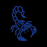 Blue Scorpion Logo Neon Sign