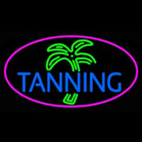 Blue Tanning Palm Tree Neon Sign