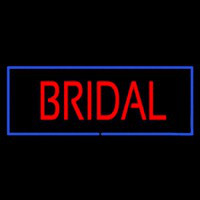 Bridal Rectangle Blue Neon Sign