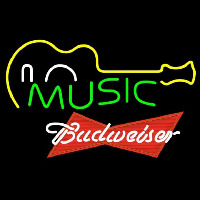 Budweiser Red Music Guitar Beer Sign Neon Sign