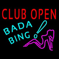 Club Open Bada Bing Neon Sign