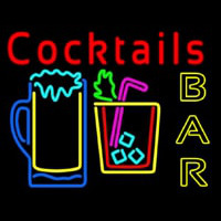 Cocktails Bar Open Neon Sign