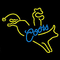 Coors Bucking Bronco Beer Sign Neon Sign