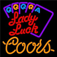 Coors Lady Luck Series Neon Sign