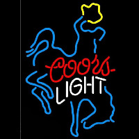 Coors Light Bucking Bronco Beer Sign Neon Sign