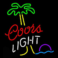 Coors Light Palm Tree Moon Beer Sign Neon Sign