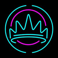 Crown With Round Logo Neon Sign