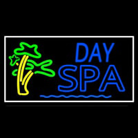 Day Spa With Palm Trees Neon Sign