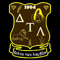 Delta Tau Lambda Latina Greek Logo Neon Sign