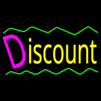 Discount With Border Neon Sign