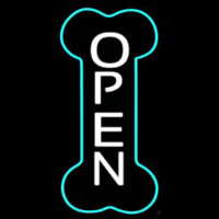 Dog Bone Vertical Open 2 Neon Sign