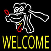 Dog Welcome 2 Neon Sign