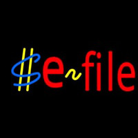 E File Neon Sign