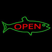 Fish Logo Open Neon Sign