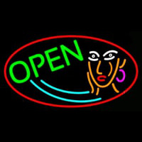 Girl Logo Open Neon Sign