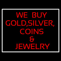 Gold Silver Coins Neon Sign