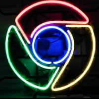 Google Chrome Advertising Neon Sign