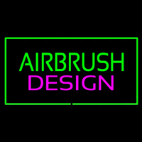 Green Airbrush Design Pink Green Border Neon Sign