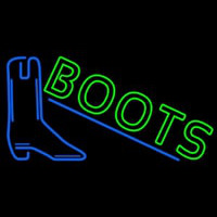 Green Boots With Logo Neon Sign