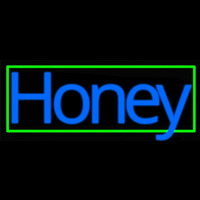 Green Border Honey Neon Sign