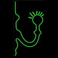 Green Chandelier Logo Neon Sign