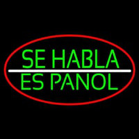 Green Se Habla Espanol Neon Sign