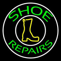 Green Shoe Repairs Neon Sign