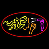 Hair Dryer Logo Neon Sign