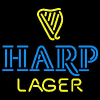 Harp Lager 2 with Harp Neon Sign