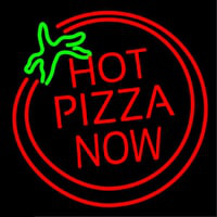 Hot Pizza Now Neon Sign