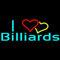 I Love Billiards 2 Neon Sign