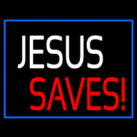 Jesus Saves Neon Sign