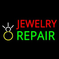 Jewelry Repair Logo Block Neon Sign