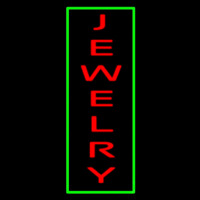 Jewelry Vertical Green Border Neon Sign